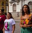 Imagem mostra familiares de Marielle Franco  Foto: Mayara Donaria / Alma Preta