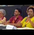 “Feminicídio político existe. Marielle foi vítima de feminicídio político, assim como outras mulheres. A violência política de gênero tenta interditar nossas ações e inviabilizar as nossas atuações”, afirmou Renata Souza  Foto: monicasfrancisco/Instagram