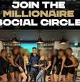 Site dos supostos coaches estrangeiros que vendem curso para homens  Foto: Reprodução/Millionaire Social Circle