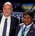 Gianni Infantino e Ednaldo Rodrigues no Congresso da Fifa  Foto: Reprodução