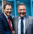 Fernando Haddad e Rui Costa em foto publicada nas redes sociais  Foto: Reprodução/Twitter/@costa_rui