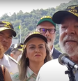 O presidente Lula (PT) durante visita ao Complexo Naval de Itaguaí, no Rio de Janeiro   Foto: Reprodução/TV Brasil