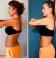 Antes e depois de aluna do método LPF  Foto: Low Pressure Fitness/ Divulgação