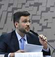 À mesa, em pronunciamento, indicado para exercer o cargo de presidente da Comissão de Valores Mobiliários (CVM), João Pedro Barroso do Nascimento. Foto: Geraldo Magela/Agência Senado  Foto: Geraldo Magela/Agência Senado / Estadão