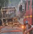 O seguro da frota do transporte coletivo não cobre este tipo de prejuízo, afirma sindicato  Foto: Reprodução/Corpo de Bombeiros MG