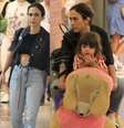 Tatá Werneck e a filha, Clara Maria, foram clicadas juntas neste domingo, 2 de abril de 2023.  Foto: AGNews, Adão / Purepeople