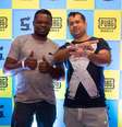 Fãs de PUBG Mobile e criadores de conteúdo, Fagner e Marcelo estiveram no aniversário do game  Foto: PUBG Mobile / Divulgação