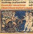 Ilustração medieval do encontro de Alexandre Magno com os gimnosofistas (por volta de 1420)  Foto: BBC News Brasil