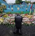 Ato para homenagear as quatro crianças assassinadas na escola Cantinho Bom Pastor, em Blumenau, Santa Catarina.  Foto: Taba Benedicto/Estadão / Estadão