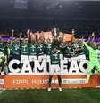 O Palmeiras venceu o Água Santa por 4 a 0. Com gols de Gabriel Menino (2), Endrick e Flaco López o Verdão conquistou o Campeonato Paulista de 2023. O LANCE! Conta a história da partida em imagens.  Foto: Cesar Greco/Palmeiras / Lance!
