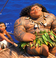 Moana e Maui em cena da animação de 2016.  Foto: Adoro Cinema