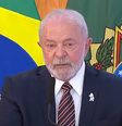 Lula em pronunciamento de 100 dias de governo  Foto: Reprodução/TV Brasil