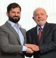 Boric e Lula tiveram posicionamentos diferentes sobre a guerra na Ucrânia  Foto: Getty Images / BBC News Brasil