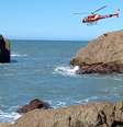 Turista chileno morre afogado em praia de SC após entrar no mar para salvar esposa  Foto: Divulgação/Corpo de Bombeiros
