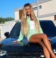 Brunna mostrou o carro em seu perfil em uma rede social  Foto: Reprodução/Instagram/@brunnagoncalves