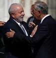 Lula e o presidente português Marcelo Rebelo de Sousa, durante visita a Portugal  Foto: REUTERS/Rodrigo Antunes