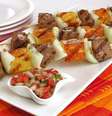 Espetinho de carne com queijo  Foto: Guia da Cozinha