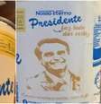 Nestlé afirma que não fez lata personalizada de leite condensado recebida por Bolsonaro  Foto: Reprodução/Redes Sociais