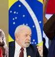 Montagem de fotos na seguinte ordem: Santiago Peña, Luiz Inácio Lula da Silva e Efraín Alegre  Foto: Getty Images / BBC News Brasil