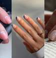As unhas minimalistas serão destaque neste outono-inverno -  Foto: Reprodução / Instagram / @jessicaeardleynails / @chezcharlo / @marinadobyk.nails / Alto Astral