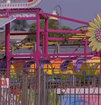 O parque segue em funcionamento após o acidente  Foto: Reprodução/TV Tem
