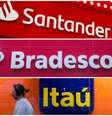 Santander, Bradesco e Itaú  Foto: Santander/Divulgação e Daniel Teixeira/Estadão / Estadão