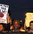 Pessoas negras protestam contra a violência policial, que tem como alvo em sua maioria jovens negros.  Foto: Luiz Souza/iStockPhotos / Alma Preta