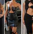 Moda das famosas: vestido preto com recorte ousado é trend entre celebridades. Descubra quem aderiu à tendência.  Foto: Montagem com fotos de Divulgação, Agnews e Getty / Purepeople