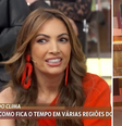 Patrícia mandou um beijo para o jornalista.  Foto: Reprodução/ TV Globo 