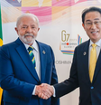 Presidente da Republica, Luiz Inacio Lula da Silva, durante Encontro com o Primeiro-Ministro do Japão, Fumio Kishida, neste sábado, 20  Foto: Ricardo Stuckert/PR