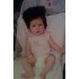 Júlia cortou os fios pela primeira vez com 3 meses de vida  Foto: Arquivo pessoal