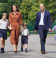 George, Kate, Louis, William e Charlotte  Foto: Jonathan Brady / Getty Images