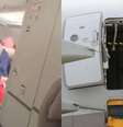 Passageiro é preso após abrir porta de avião durante voo  Foto: Reprodução/Twitter/@BNONews e Reuters. Montagem: Redação Terra