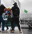 Ilustração com base em foto do ataque de 8 de janeiro em Brasília  Foto: BBC News Brasil