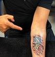 Tatuagem feita pelo técnico Luciano Spalletti em homenagem ao título do Napoli – Reprodução  Foto: Jogada10