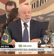 Lula em cúpula regional   Foto: Reprodução