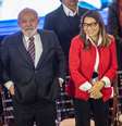 Ao lado de ministro da Educação, Camilo Santana, e da primeira-dama, Janja, Lula participou de inauguração de laboratórios da UFABC  Foto: Taba Benedicto/Estadão / Estadão