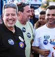 Lira e o assessor Cavalcante em campanha em Alagoas  Foto: Reprodução/Instagram/@oficialarthurlira