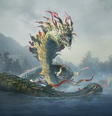 Inspirada na mitologia coreana, a serpente gigante Imoogi é o novo chefão de Black Desert Online  Foto: Pearl Abyss / Divulgação