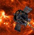 Concepção artística da espaçonave Parker Solar Probe se aproximando do sol.  Foto: UNIVERSIDADE DA CALIFORNIA, BERKELEY