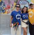 Sandra Annemberg prestigia a parada LGBT+ em família com marido, Ernesto Paglia, e a filha, Elisa Annenberg  Foto: Araujo/Agnews 
