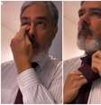Bonner cuida da barba e faz a própria maquiagem para comandar o 'Jornal Nacional'  Foto: Reprodução
