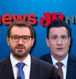Marcelo Cosme, do 'Em Pauta', e Tiago Pavinatto, do 'Linha de Frente': canais em guerra pelo Ibope  Foto: Fotomontagem: Blog Sala de TV