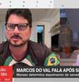Natuza Nery abriu um sorriso sarcástico ao concluir ter sido subestimada pelo senador Marcos do Val  Foto: Reprodução