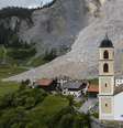 Estima-se que dois milhões de metros cúbicos de pedras caíram perto de vilarejo  Foto: MICHAEL BUHOLZER/EPA-EFE/REX/Shutterstock / BBC News Brasil
