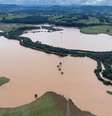 Inundação provocada por passagem de ciclone em Canaá, no Rio Grande do Sul  Foto: DW / Deutsche Welle