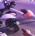 PM em moto trafega em alta velocidade durante perseguição a motorista que fugiu de blitz, em Goiânia Crédito  Foto: Reprodução/Redes Sociais / Perfil Brasil