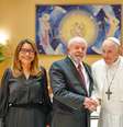 Papa recebe Lula e Janja no Vaticano (foto: Ricardo Stuckert)  Foto: Ricardo Stuckert / Ansa - Brasil