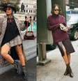 Botas e saias costumam aparecer nos looks de inverno das fashionistas -  Foto: Reprodução / Instagram / @tiaravanessaa / @mimi_almi / @aimeesong / Alto Astral