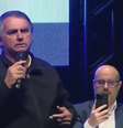 O ex-presidente Jair Bolsonaro discursa em um evento para apoiadores em Porto Alegre, Rio Grande do Sul  Foto: Reprodução/Facebook / Estadão